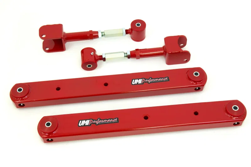 UMI Performance 402126-R, 64-67 GM A-Body Rear Control Arm Kit Fully Boxed Lowers Adjustable Uppers