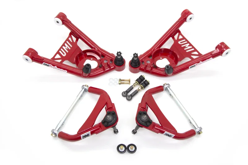 UMI Performance 403256-3-R, 64-72 GM A-Body Tubular Upper & Lower Front A-Arm Kit- Delrin Bushings