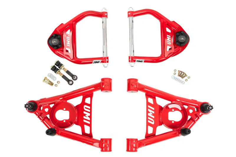 UMI Performance 403133-1-R, 64-72 GM A-Body Front A-arm Kit 1/2in taller upper ball joints