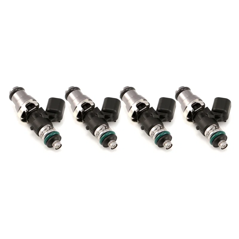 Injector Dynamics 1300.48.14.14.4, 1340cc Injectors - 48mm Length - 14mm Grey Top - 14mm Lower O-Ring (Set of 4)