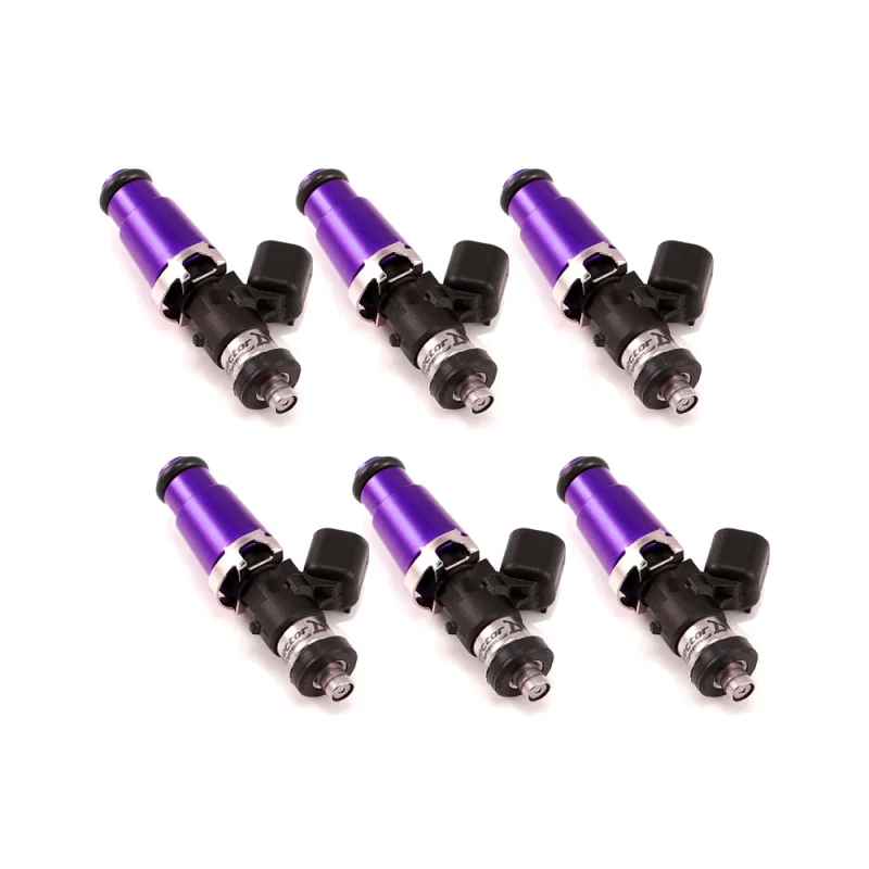 Injector Dynamics 1300.60.14.D.6, 1340cc Injectors - 60mm Length - 14mm Purple Top - Denso Lower Cushion (Set of 6)
