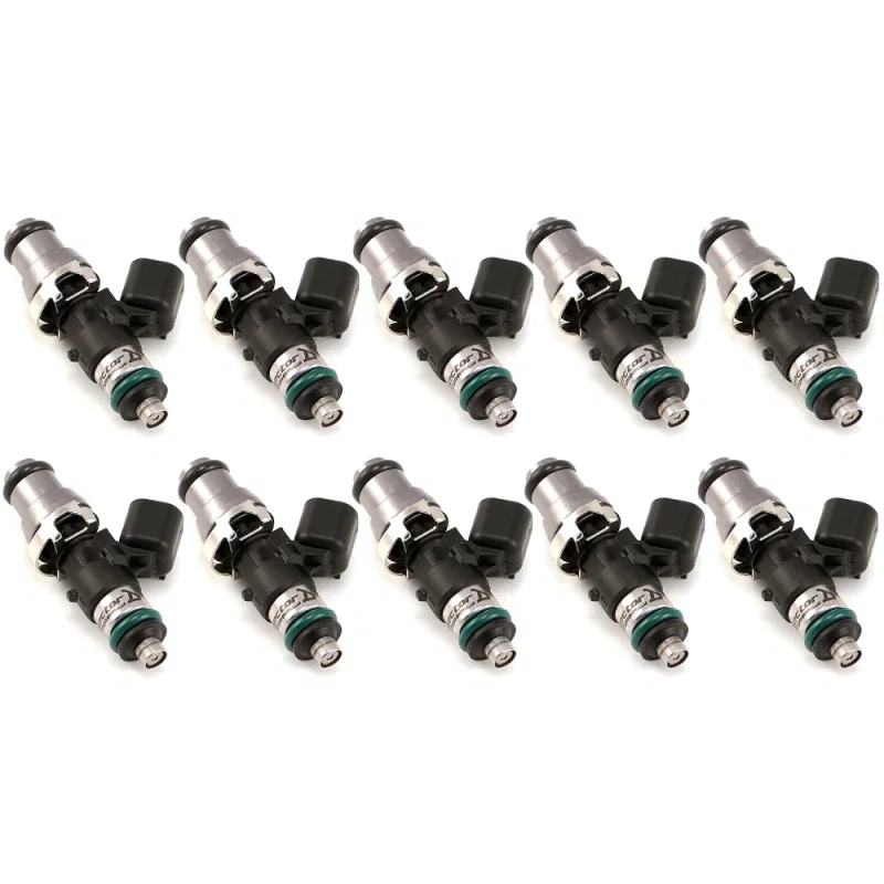 Injector Dynamics 1300.48.14.14.10, 1340cc Injectors - 48mm Length - 14mm Grey Top - 14mm Lower O-Ring (Set of 10)