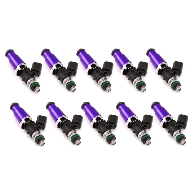 Injector Dynamics 1300.60.14.14.10, 1340cc Injectors - 60mm Length - 14mm Purple Top - 14mm Lower O-Ring (Set of 8)