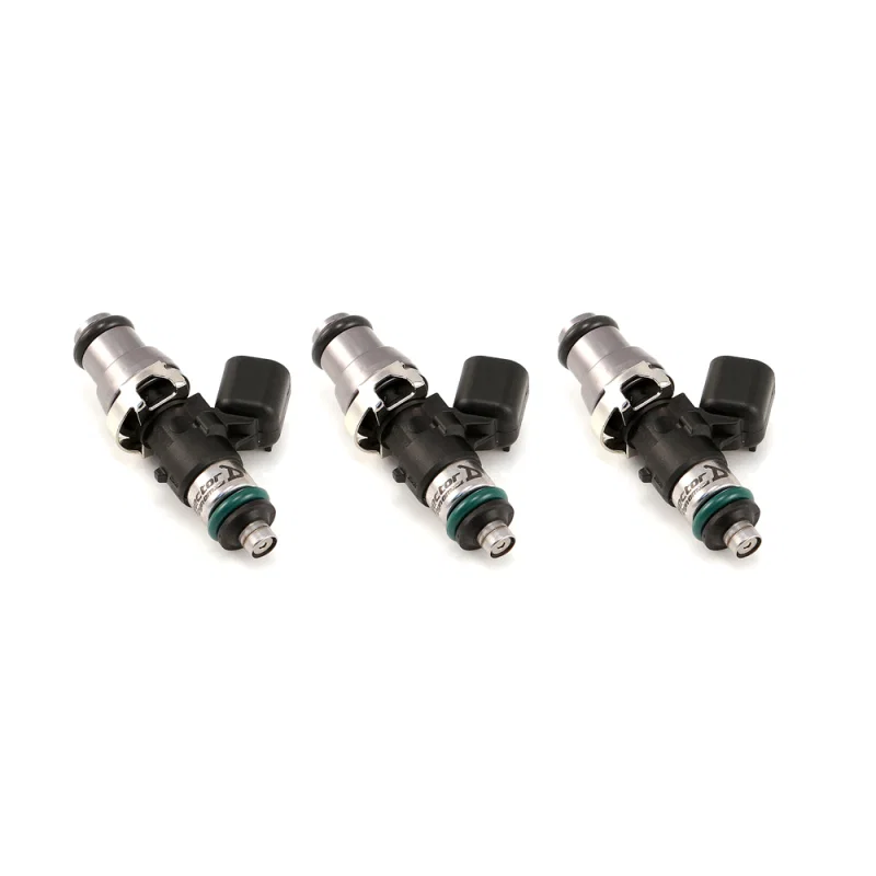 Injector Dynamics 1300.48.14.14.3, 1340cc Injectors - 48mm Length - 14mm Grey Top - 14mm Lower O-Ring (Set of 3)