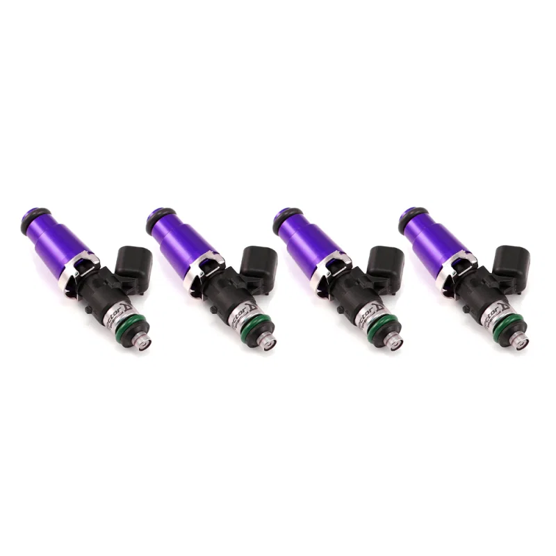 Injector Dynamics 1300.60.14.14.4, 1340cc Injectors - 60mm Length - 14mm Purple Top - 14mm Lower O-Ring (Set of 4)
