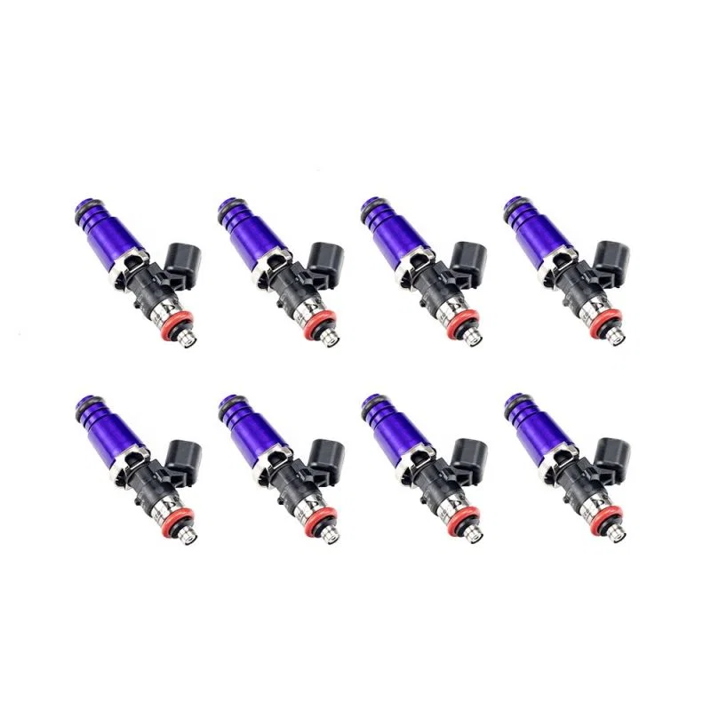 Injector Dynamics 1300.60.14.15.8, 1340cc Injectors - 60mm Length - 14mm Purple Top - 15mm Lower O-Ring (Set of 8)