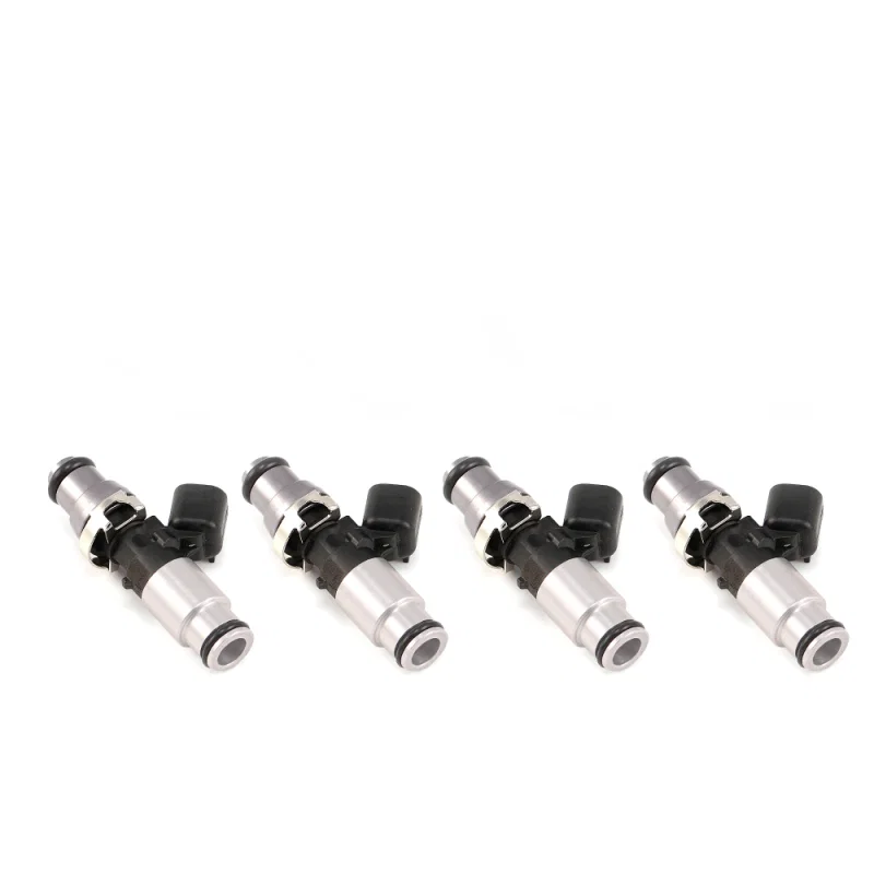 Injector Dynamics 1050.60.14.14B.4, 1050X Injectors 14mm (Grey) Adaptor Top - (Silver) Bottom Adapter (Set of 4)