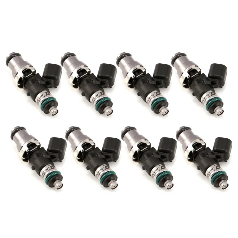 Injector Dynamics 1300.48.14.14.8, 1340cc Injectors - 48mm Length - 14mm Grey Top - 14mm Lower O-Ring (Set of 8)