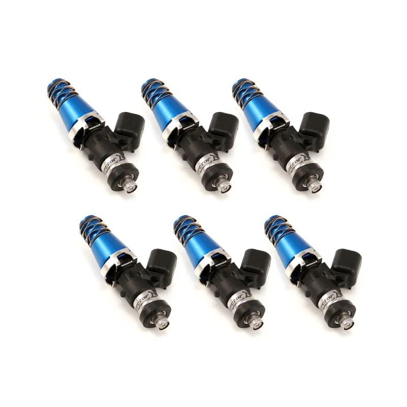 Injector Dynamics 1300.60.11.D.6, 1340cc Injectors - 60mm Length - 11mm Blue Top - Denso Lower Cushion (Set of 6)