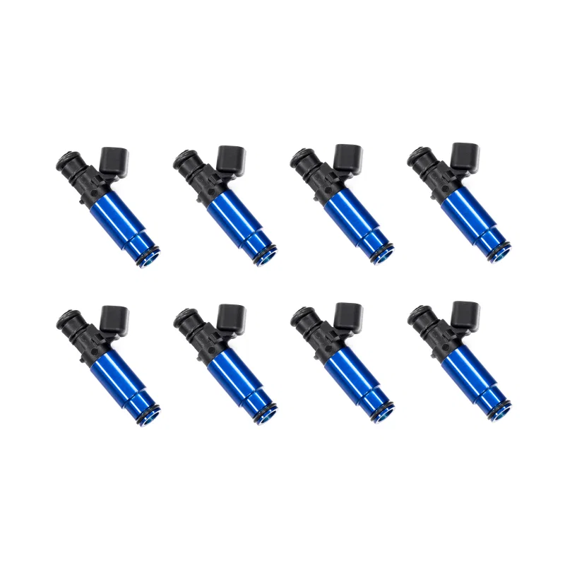 Injector Dynamics 1300.60.14.14W.8, 1300cc High Impedance Injector - 60mm Length - 14mm Blue Bottom - Set of 8