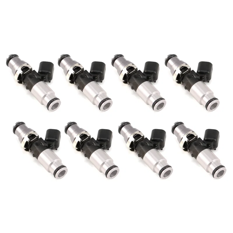 Injector Dynamics 1750.60.14.14B.8, 1750-XDS - 60mm Length - 14mm Grey Top - Silver Bottom Adapt (Set of 8)