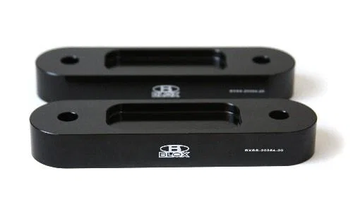 BLOX Racing BXSS-20354-20-BK, Honda S2000 Racing Front 20mm Thick Spacer Bump Steer Kit - Black (Lowered 1in and more)
