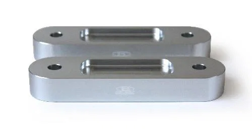 BLOX Racing BXSS-20354-20-SI, Honda S2000 Racing Front 20mm Thick Spacer Bump Steer Kit - Silver (Lowered 1in and more)