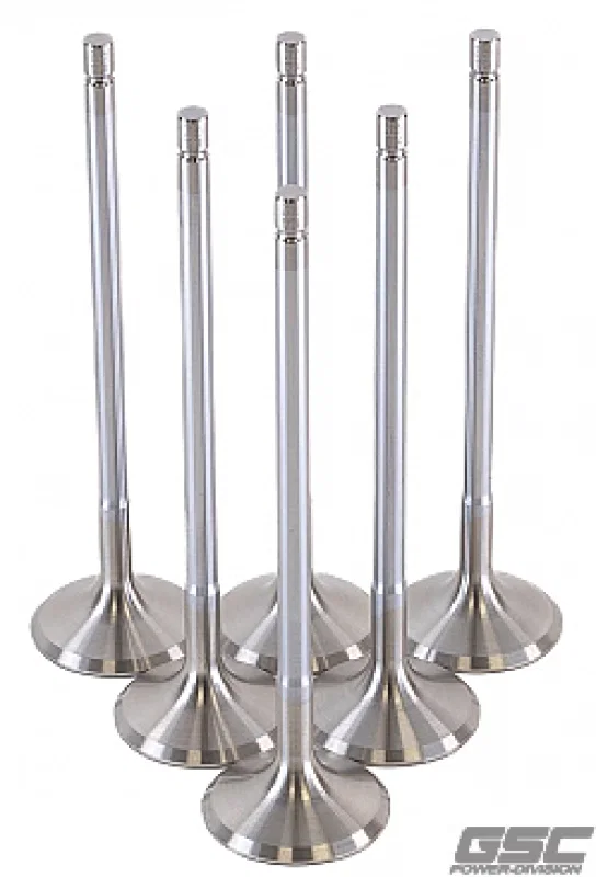 GSC Power Division 2195-6, P-D Toyota G16E-GTS 32mm Head (STD) Chrome Polished Exhaust Valve - Set of 6