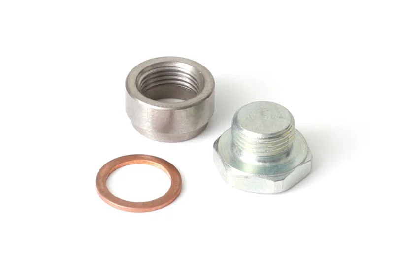 Haltech HT-010702, O2 Sensor Weld-On Bung w/Copper Washer & Blanking Plug M18 x1.5