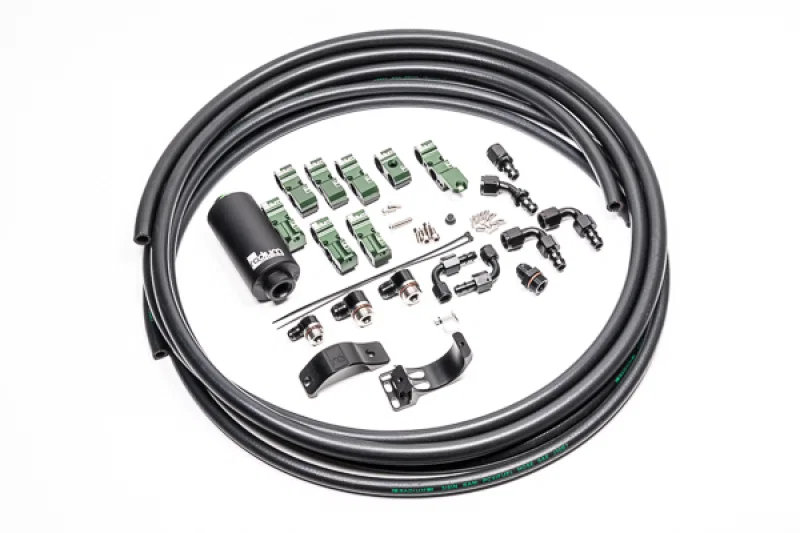Radium Engineering 20-0702-05, Late Nissan Fuel Hanger Plumbing Kit Microglass Filter