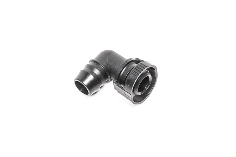 Radium Engineering 14-0768, V2 Quick Connect 15mm Male to 5/8in Barb 90 Degree