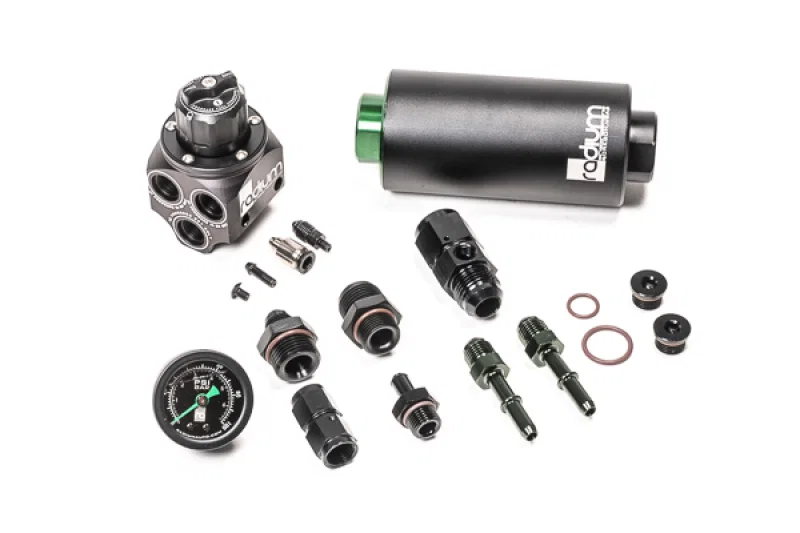 Radium Engineering 20-0932-03, 01-06 BMW E46 M3 Fuel Pressure Regulator & Fuel Filter Kit w/ Stainless Filter