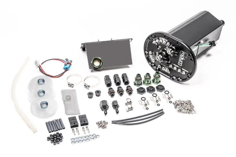 Radium Engineering 20-0951, Mazda RX7 FD Fuel Hanger Surge Tank Ti Automotive E5LM - Pumps Not Included
