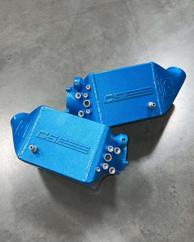 CSF 8109MCBC, 12-16 BMW M5 (F10) / 12-18 BMW M6 (F06/F12/F13) Twin Charge-Air-Cooler Set - Caliper Blue Candy