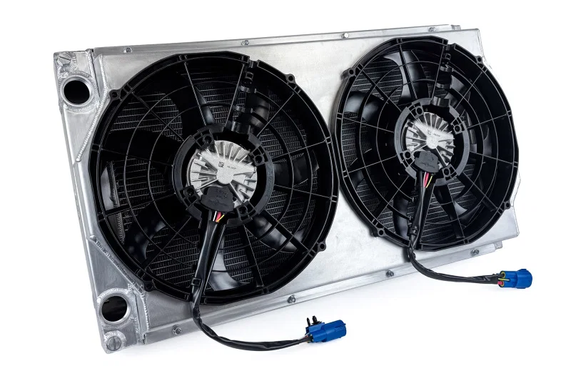 CSF 8374, Motorsport Radiator with Shroud - 14in SPAL Brushless Fans - Harnesses