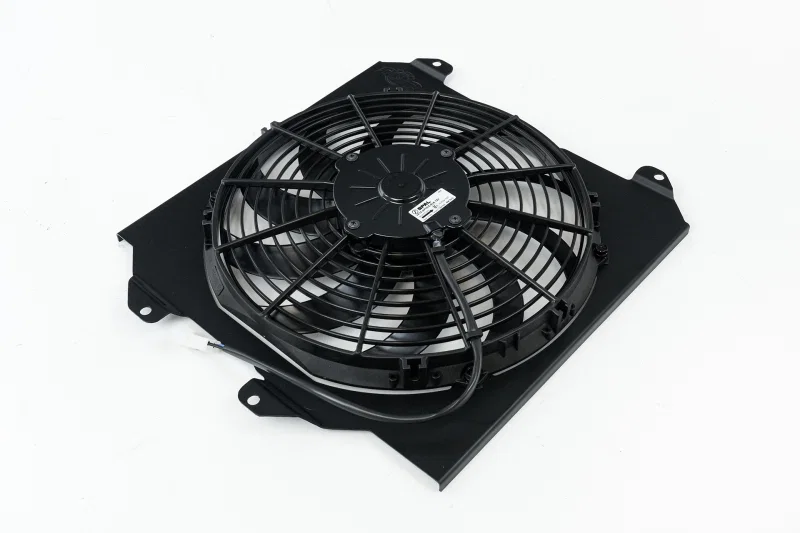 CSF 2858FB, 92-00 Honda Civic All-Aluminum Fan Shroud w/12in SPAL Fan - Black Finish