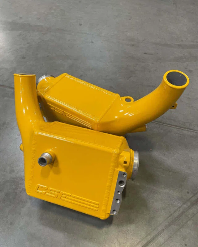CSF 8178MY, 16-21 BMW M5 (F90) / 17-21 BMW M8 (F91/F92/F93) Twin Charge-Air-Cooler Set - Mustard Yellow