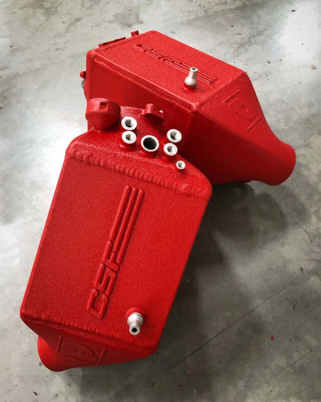 CSF 8109CR, 12-16 BMW M5 (F10) / 12-18 BMW M6 (F06/F12/F13) Twin Charge-Air-Cooler Set - Crinkle Red