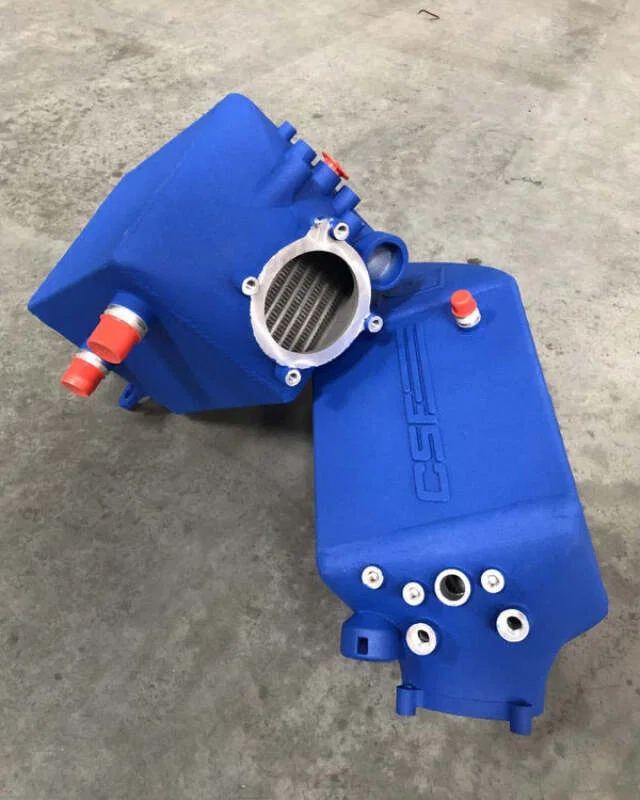 CSF 8109CBU, 12-16 BMW M5 (F10) / 12-18 BMW M6 (F06/F12/F13) Twin Charge-Air-Cooler Set - Crinkle Blue