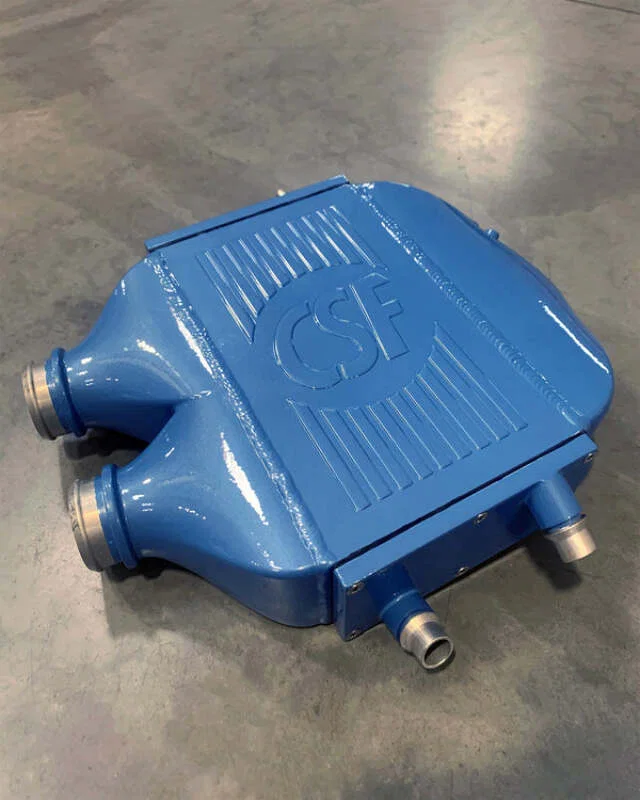 CSF 8082YMB, 2014+ BMW M3/M4 (F8X) Top Mount Charge-Air-Cooler - Yas Marina Blue