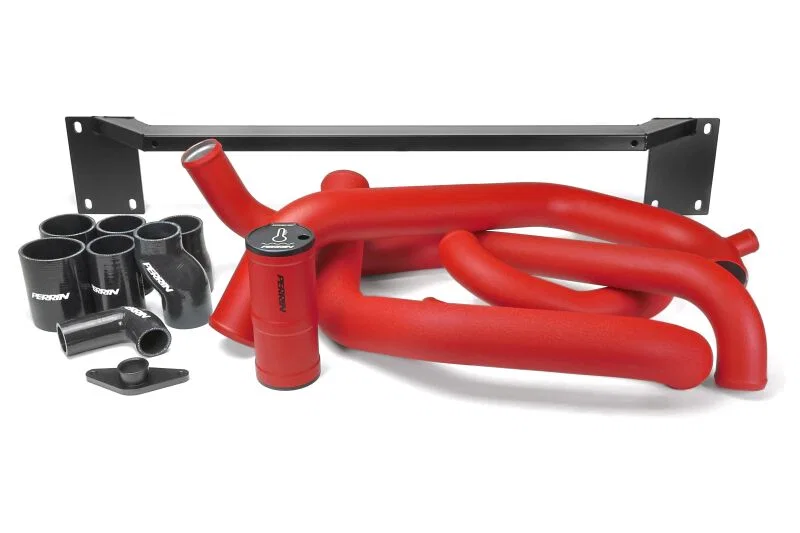 Perrin Performance PSP-ITR-430-3RD, 08-14 Subaru STI Front Mount Intercooler Boost Tube Kit - Red