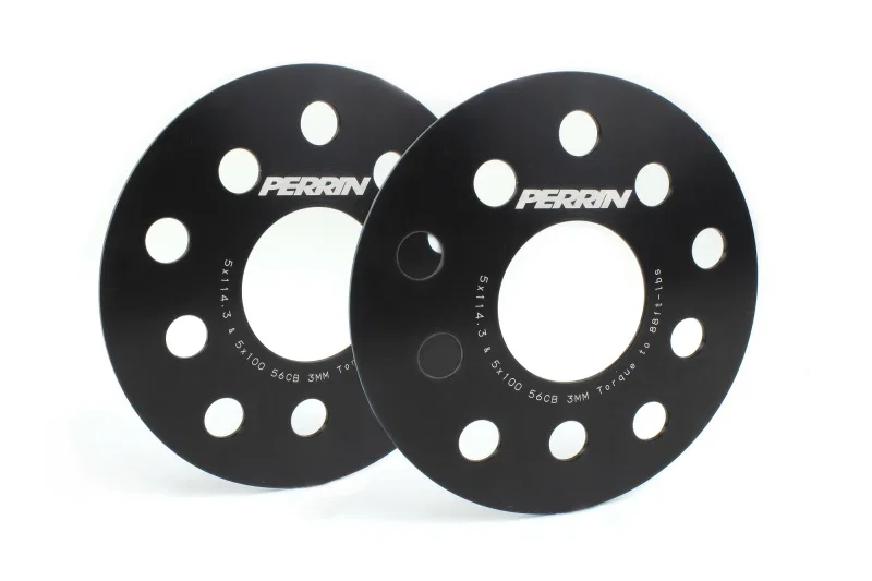Perrin Performance PSP-WHL-103BK, Subaru/Toyota/Scion 3mm Wheel Spacers (Slip-On Style/No Studs) 5x114.3/5x100 56mm CB - Pair