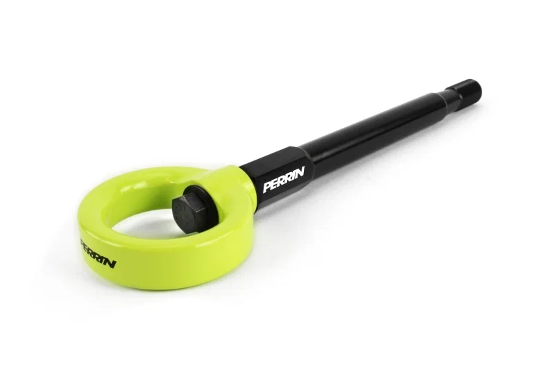 Perrin Performance PSP-BDY-231NY, 08-14 Subaru WRX & STI / 08-11 Impreza / 05-09 Legacy Tow Hook Kit (Front) - Neon Yellow