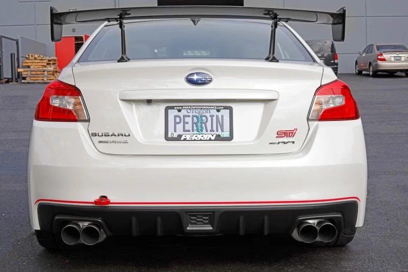 Perrin Performance PSP-BDY-252RD, 15-21 Subaru WRX/STI / 24-26 Crosstrek / 25-26 Forester Tow Hook Kit (Rear) - Red