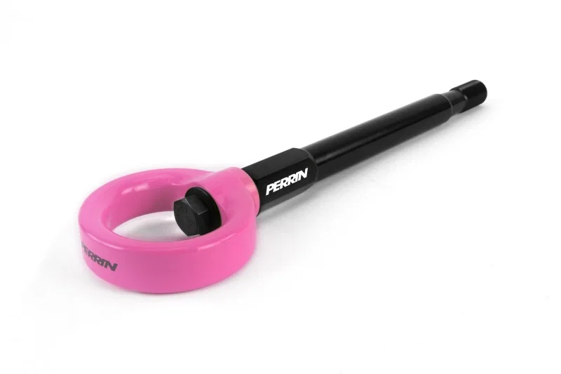 Perrin Performance PSP-BDY-231HP, 08-14 Subaru WRX & STI / 08-11 Impreza / 05-09 Legacy Tow Hook Kit (Front) - Hyper Pink