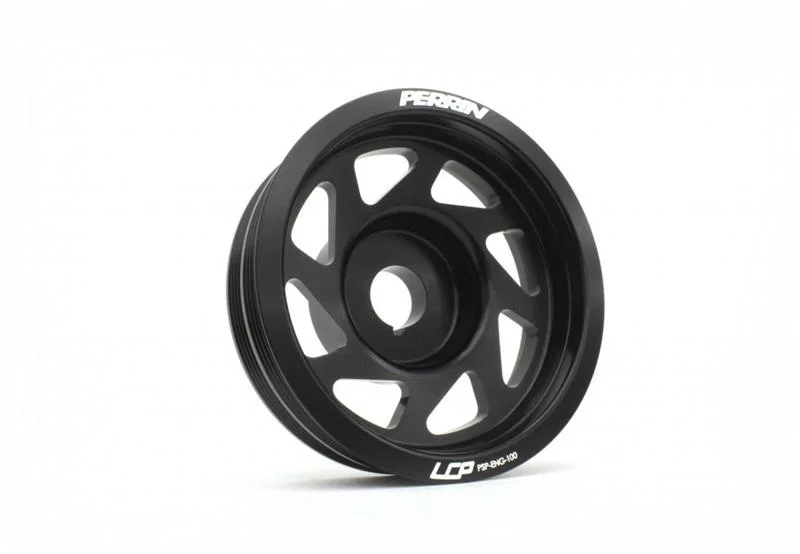 Perrin Performance PSP-ENG-100BK, 93-14 Subaru Impreza (Incl. 02-14 WRX) / 04-21 STI Lightened Crank Pulley - Black