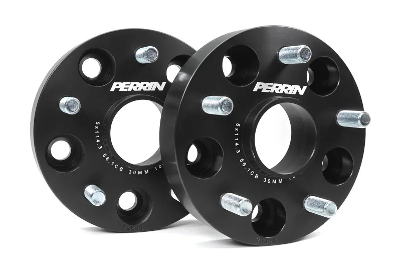 Perrin Performance PSP-WHL-030BK, Subaru 30mm Wheel Spacers 5x114.3 BP w/56mm Hub - Black