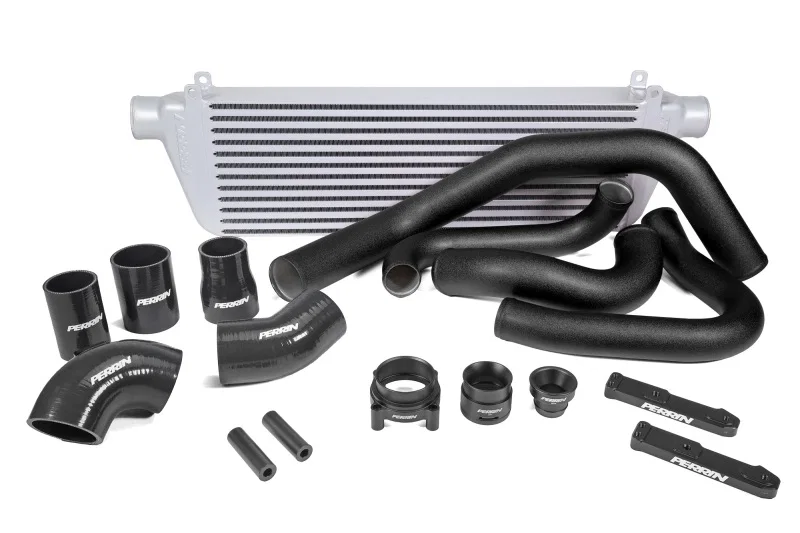 Perrin Performance PSP-ITR-441SL/BK, 22-26 Subaru WRX Front Mount Intercooler Kit (Black Tubes & Silver Core)