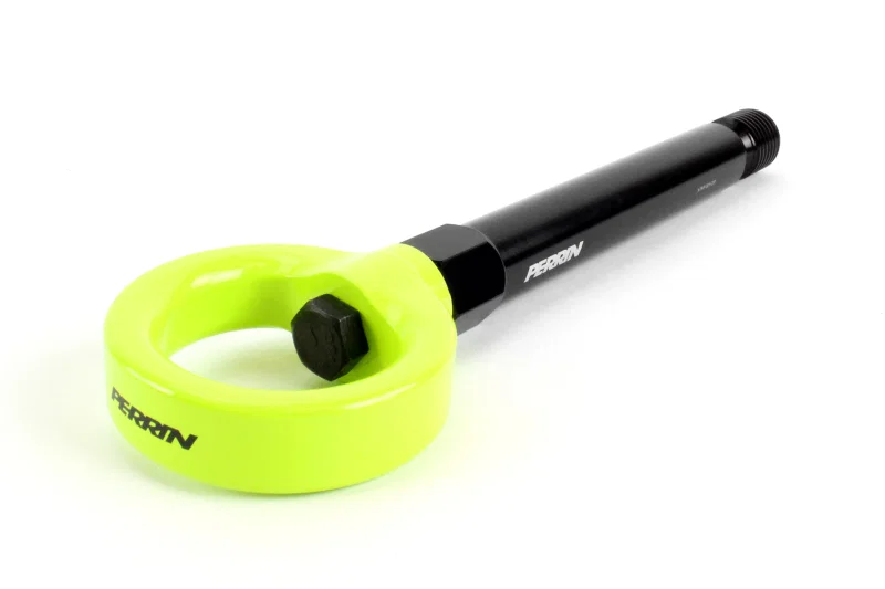 Perrin Performance PHP-BDY-251NY, 17-21 Honda Civic Si/Type R/Touring/Hatchback Tow Hook Kit Rear - Neon Yellow
