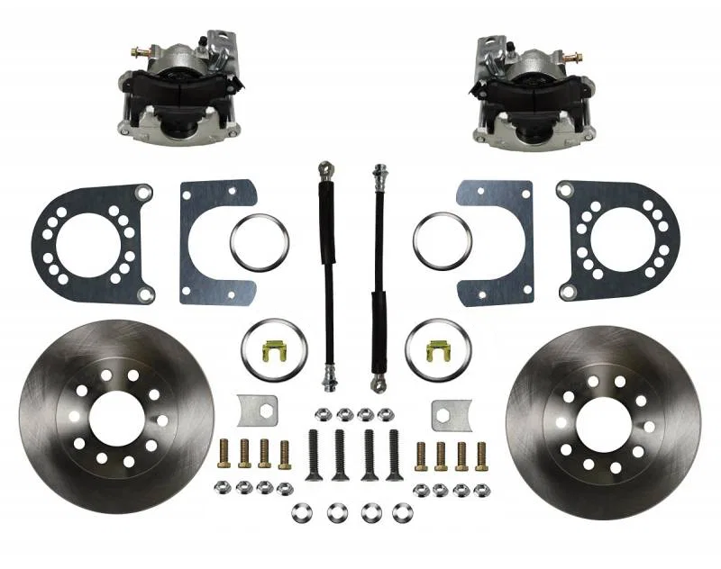 Leed Brakes RC1007, Rear Disc Brake Kit  with Plain Rotors and Zinc Plated Calipers for Chevrolet