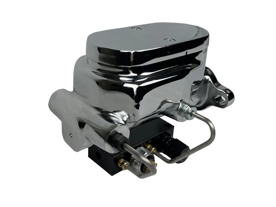 Leed Brakes M_6C7, Master cylinder kit 1-1/8 inch bore chrome flat top with adjustable valve