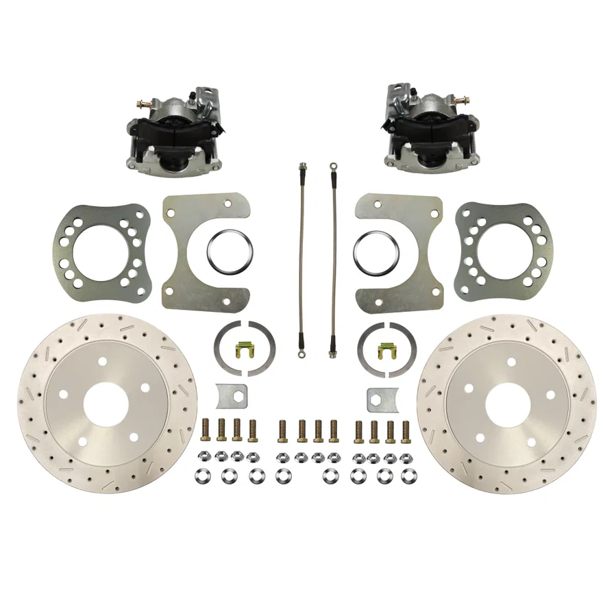 Leed Brakes RC0019X, Rear Disc Brake Kit with Drilled Rotors and Zinc Plated Calipers for Ford