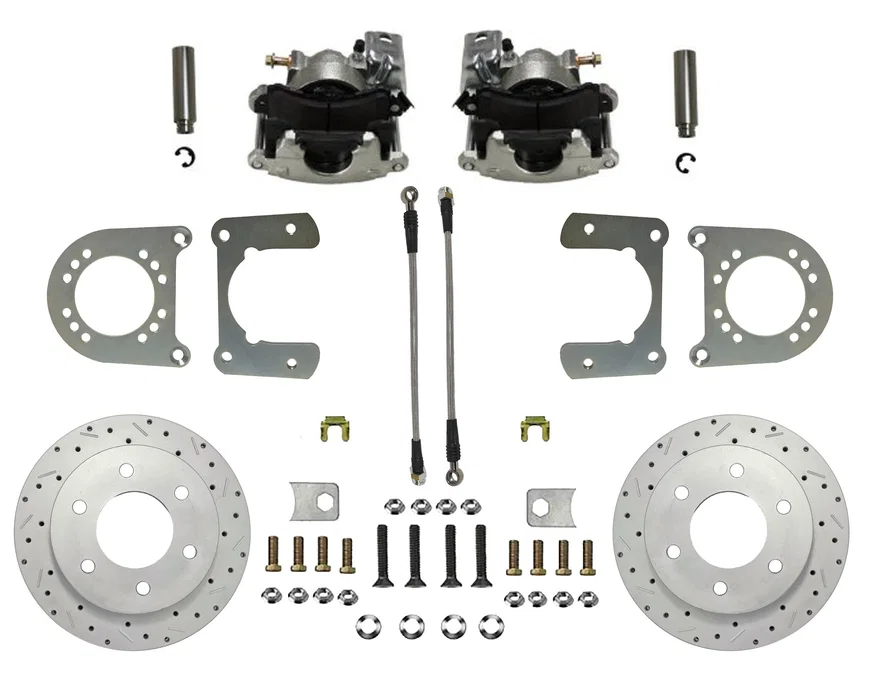 Leed Brakes RC6001X, Rear Disc Brake Kit  with Drilled Rotors and Zinc Plated Calipers