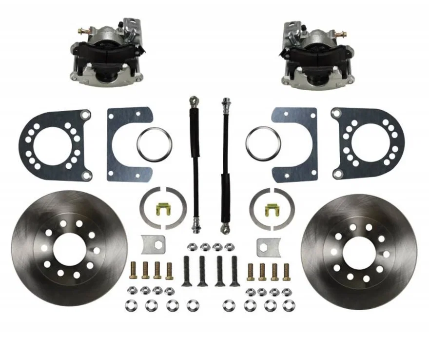 Leed Brakes RC0003, Rear Disc Brake Kit  with Plain Rotors and Zinc Plated Calipers