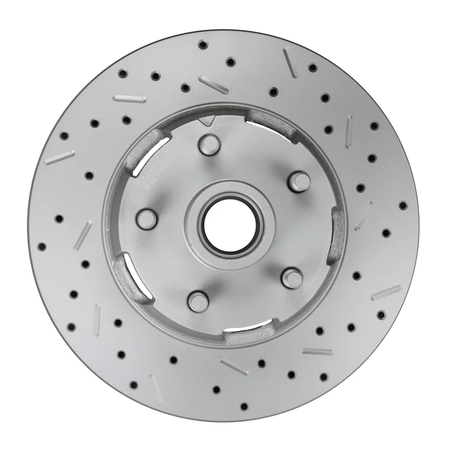 Leed Brakes 5406001 RCDS, Cross drilled and slotted front rotor for Ford 4 piston cars