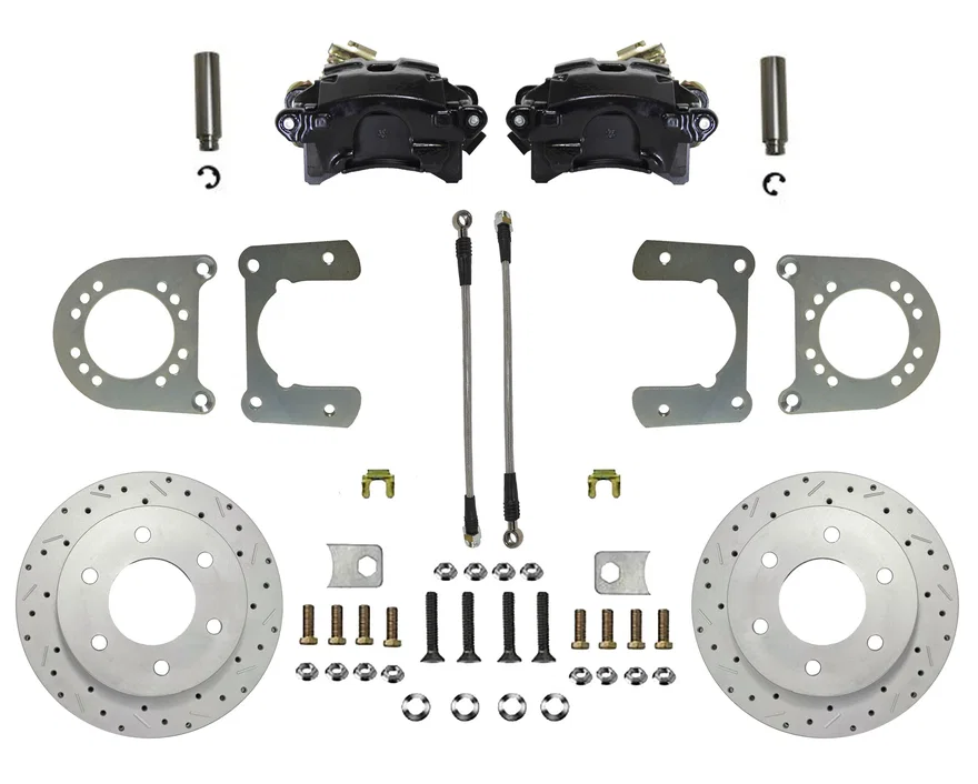 Leed Brakes BRC6001X, Rear Disc Brake Kit  with Drilled Rotors and Black Powder Coated Calipers