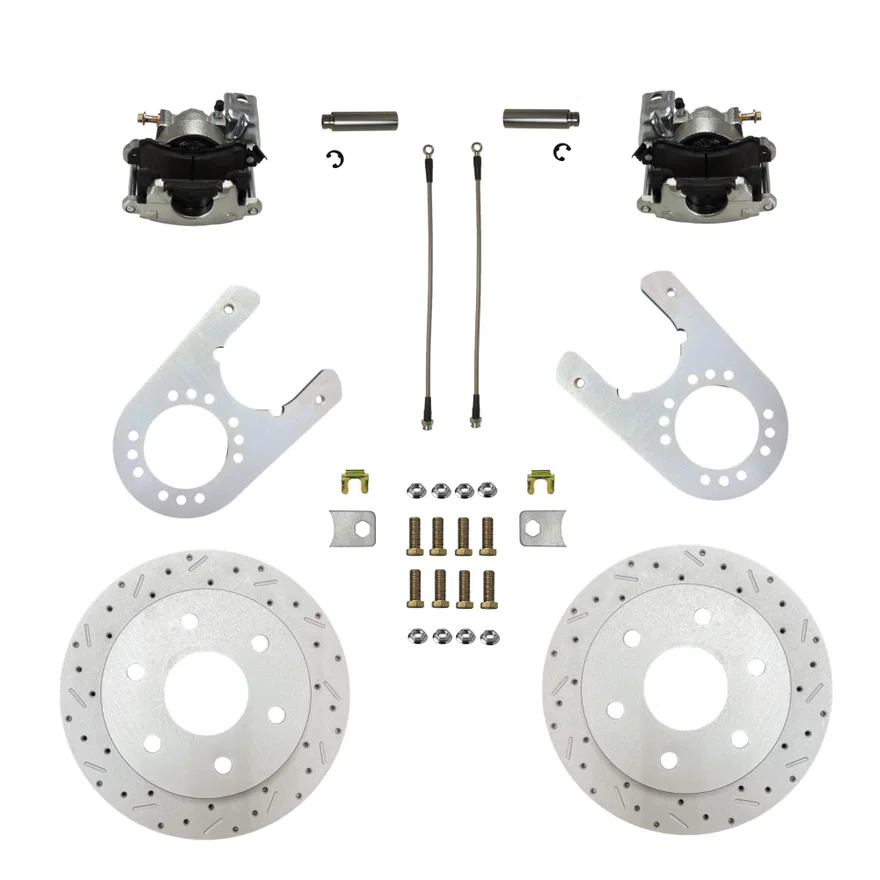 Leed Brakes RC6005X, Rear Disc Brake Kit  with Drilled Rotors and Zinc Plated Calipers