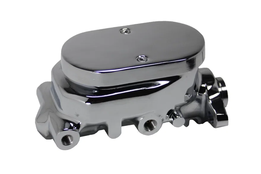 Leed Brakes MC005, 1 inch bore Flat-Top Aluminum Master cylinder (Chrome) for Chevrolet Corvette