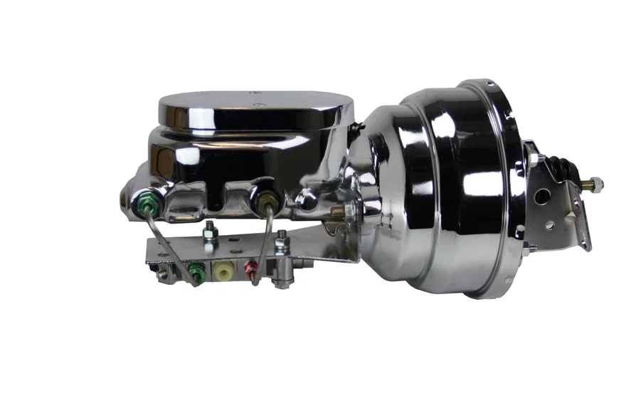 Leed Brakes PBKT1051, Power booster kit 8 inch dual booster 1 inch flat top disc/disc (Chrome)