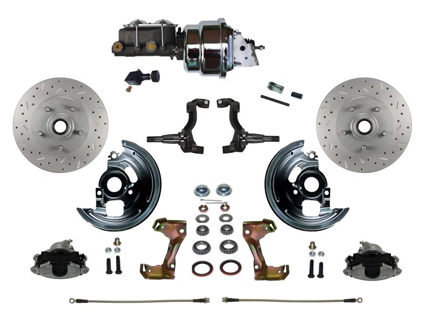 Leed Brakes FC1002-LB05X, Power Front Kit with Drilled Rotors and Zinc Plated Calipers